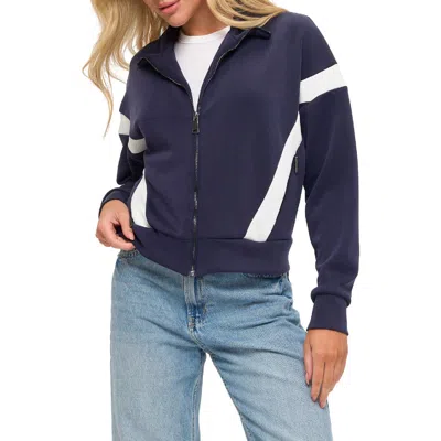 O.l. Colorblock Zip Jacket In Animal Print
