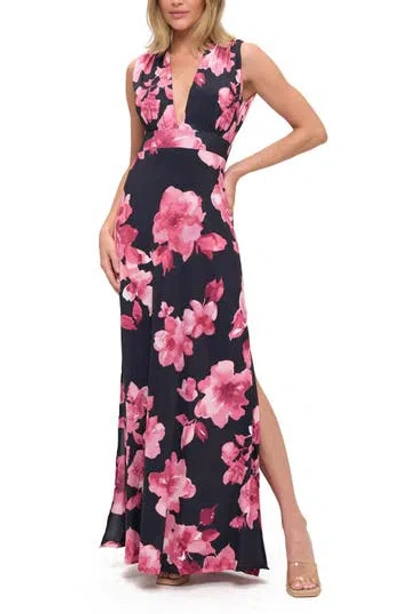O.l. Open Back Maxi Dress In Blue