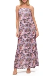 O.l. Printed Strapless Maxi Dress In Multi