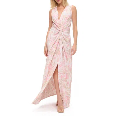 O.l. Twist Front Sleeveless Maxi Dress In Multi