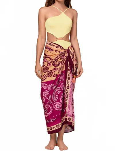 Ola Azul Julia Oasis Pareo Sarong In Multicolor