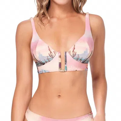 Ola Azul Kiara Desert Bikini Top In Multicolor