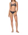 Ola Azul Phillip Luxe Bikini Top In Black In Black