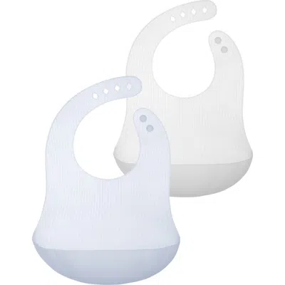 Olababy 2-pack Silicone Bibs In Blue