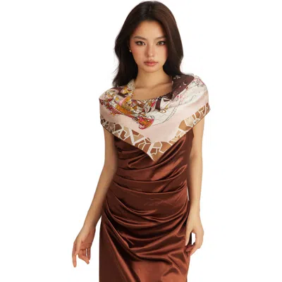 Olah Barcelona Silk Square Scarf 26 In Multi