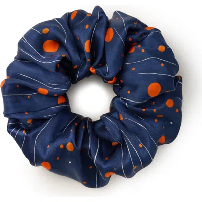Olah Celestia Silk Scrunchie In Blue