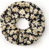 Olah Daisy Silk Scrunchie In Black