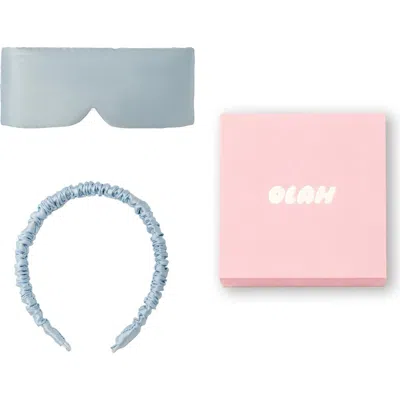 Olah Dream Cloud Beauty Sleep Silk Gift Set In Baby Blue