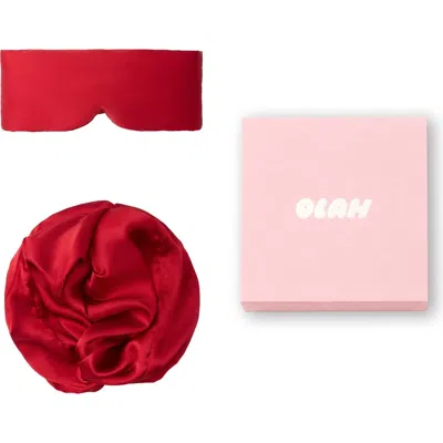 Olah Dream Cloud Beauty Sleep Silk Gift Set In Red