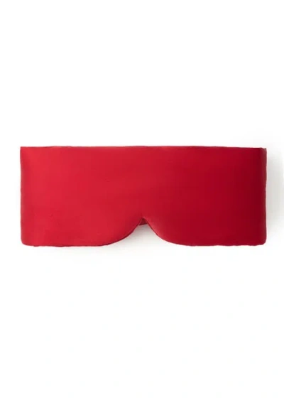 Olah Dream Cloud Silk Eye Mask In Red