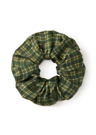 Olah Grevelyn Silk Scrunchie In Green