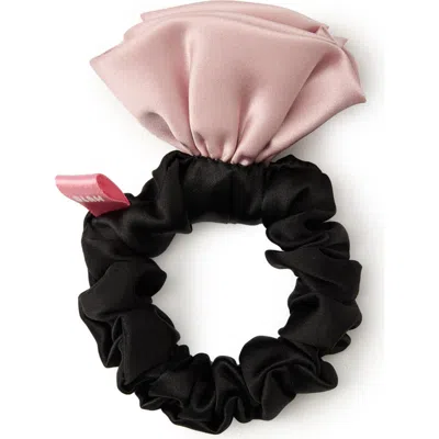 Olah La Frida Rosa Silk Scrunchie In Black
