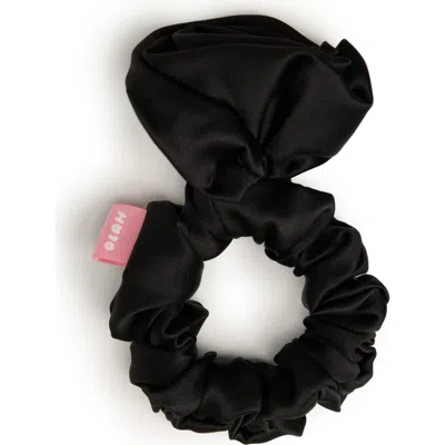 Olah La Frida Rosa Silk Scrunchie In Black