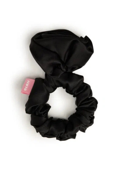 Olah La Frida Rosa Silk Scrunchie In Black