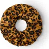 Olah Leopard Silk Scunchie In Brown