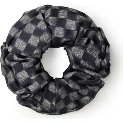 Olah Lunelle Silk Scrunchie In Blue