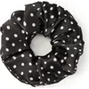 Olah Polka Dot Silk Scrunchie In Black
