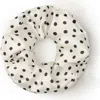 Olah Polka Dot Silk Scrunchie In Neutral