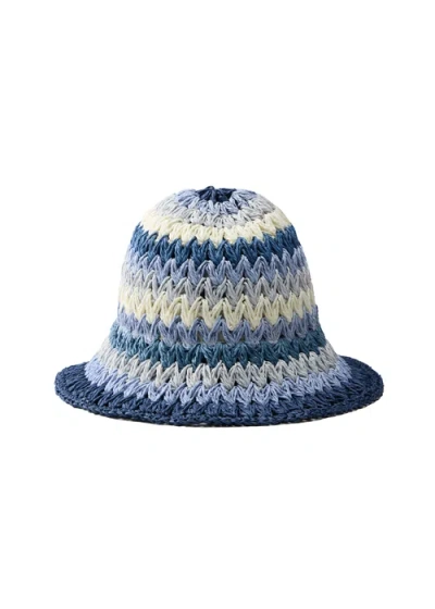 Olah Sakura Matcha Packable Straw Hat In Capri