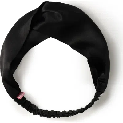 Olah Silk Twisted Hairband In Black