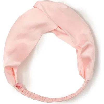 Olah Silk Twisted Hairband In Pink