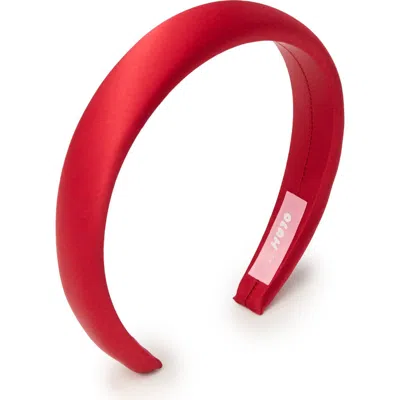 Olah The Essential Silk Headband In Red