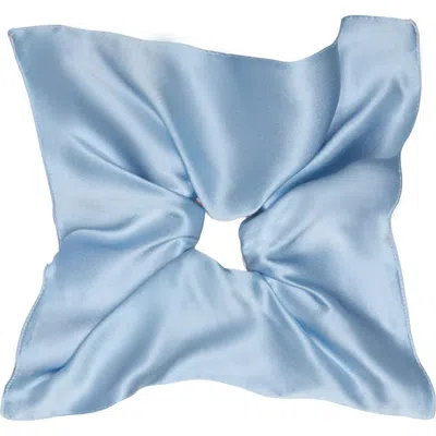 Olah X Mimi Tao Trans Joy Oversized Square Silk Scrunchie In Baby Blue