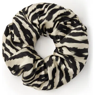 Olah Zyra Silk Scrunchie In Black