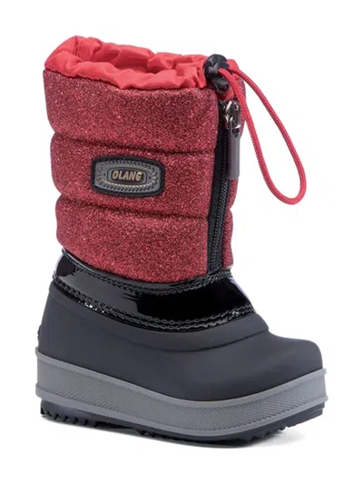 Olang Kids' Bingo Quilted Snow Boots In Brown