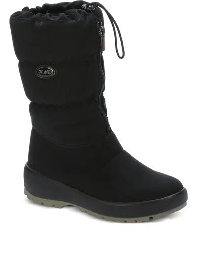 Olang Musa Quilted Zip Boots In Black