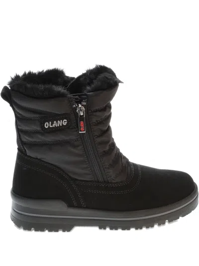 Olang Sporty Oc Quilted Zip Boots In Black