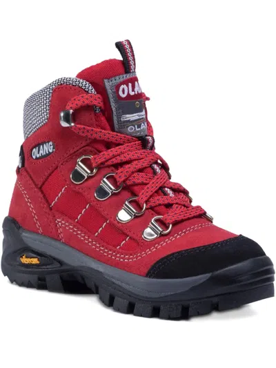 Olang Kids' Tarvisio Lace-up Boots In Red