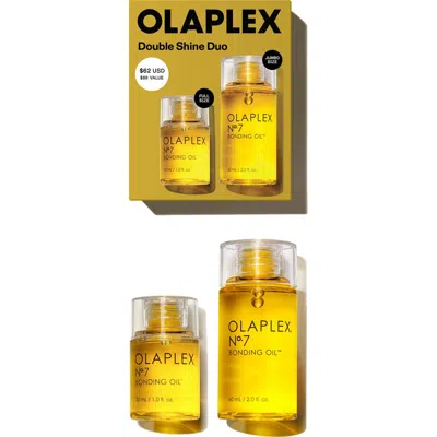 Olaplex Double Shine N°7 Bonding Oil Duo $88 Value In Transparent