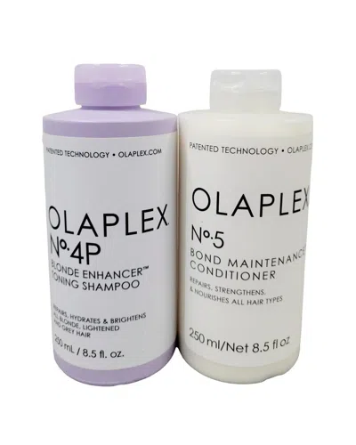 Olaplex Duo No. 4p Blonde Shampoo & No. 5 Bond Conditioner In White