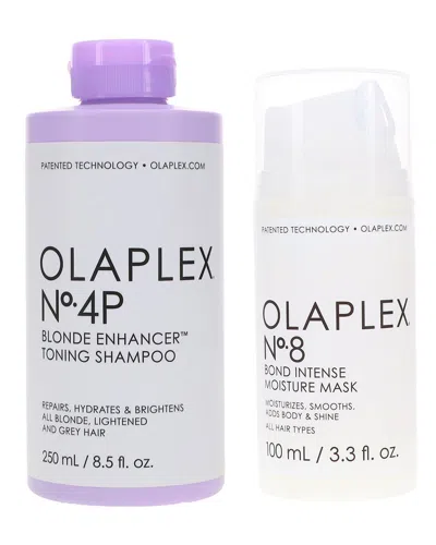 OLAPLEX OLAPLEX NO.4P BLONDE ENHANCER TONING SHAMPOO 8.5OZ & NO. 8 BOND INTENSE MASK 3.3OZ COMBO PACK
