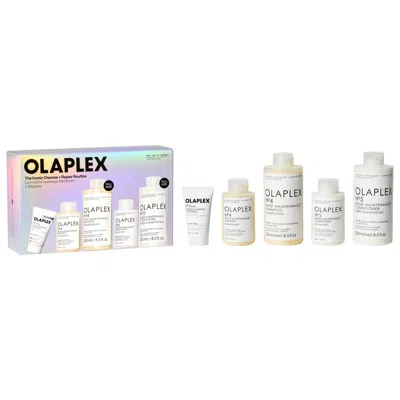 Olaplex The Iconic Treatment, Shampoo & Conditioner, & Hair Repair Routine Set In Transparent