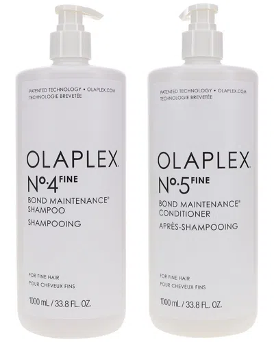 Olaplex Unisex 67.6oz No.4 Fine Bond Maintenance Shampoo & No. 5 Fine Bond Maintenance Conditioner C In Transparent