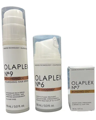 Olaplex Unisex Anti Frizz Trio: No 6 Bond Smoother No 9 In White