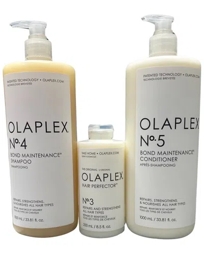 Olaplex Unisex Hair Perfector Trio In White