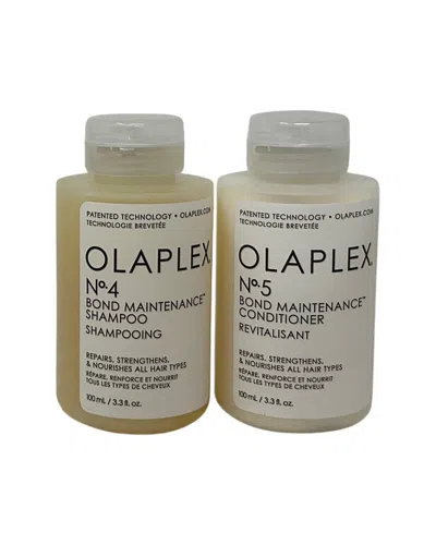 Olaplex Unisex No.4 Bond Maintenance Shampoo 3.3 oz & No.5 Condit In Transparent