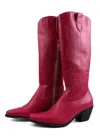 OLD CUTLER WOMEN'S BELLE WESTERN UNDER-THE-KNEE BOOTS IN FUCHSIA