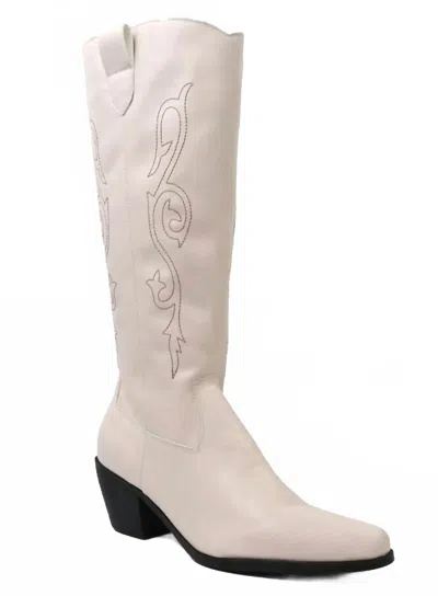 Old Cutler Women's Showtime Cowgirl Boots In Bone In Sand