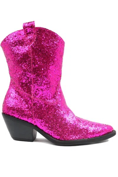 Old Cutler Women's West 1 Glitter Boots In Fuchsia In Pink