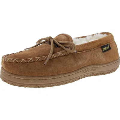Old Friend Womens Suede Slip On Moccasins In Multi