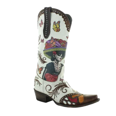 Pre-owned Old Gringo Ladies Catarina Taupe Western Boots L3779-1 In Gray