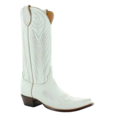Pre-owned Old Gringo ® Ladies Emmer White & Beige Western Boots L3577-3