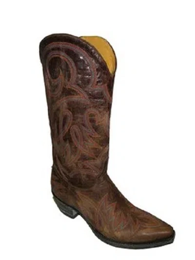 Pre-owned Old Gringo Lauren Brass Womens Cowboy Boot Leather Size 7 Retail $ 450 In Gold