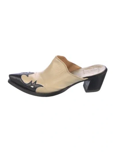 Pre-owned Old Gringo Leather Colorblock Pattern Mules