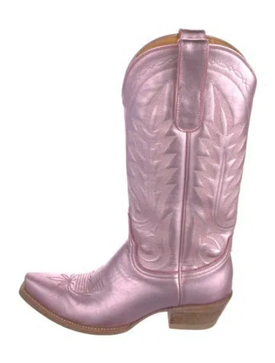 Pre-owned Old Gringo Leather Embroidered Accent Western Boots In Multi