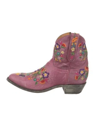 Pre-owned Old Gringo Leather Floral Print Western Boots W/ Tags In Pink